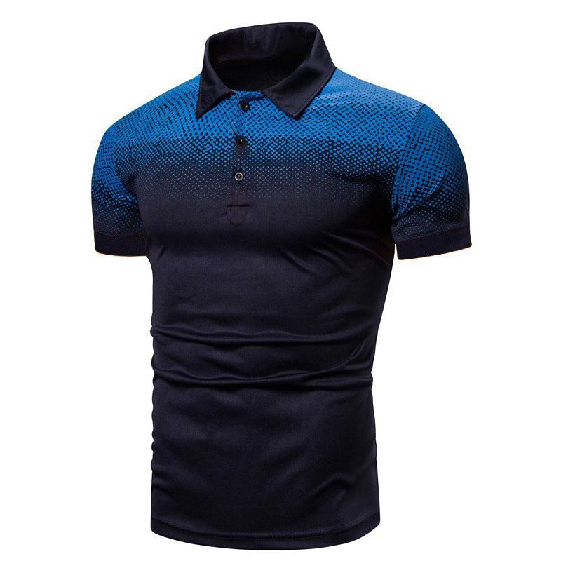 New Men's Casual 3d Digital Print Polo Shirt