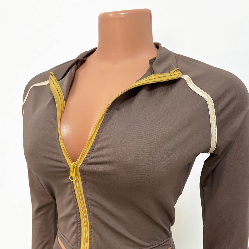 Women's Two-piece Long Sleeve Stitching