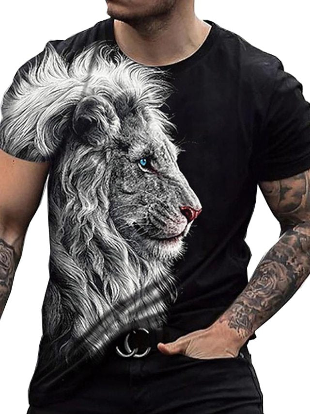 Round Neck Short Sleeve Men's T-shirt