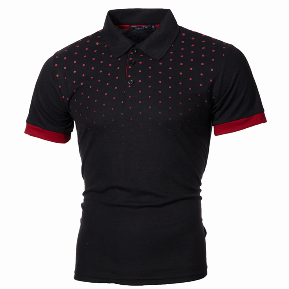 Pure Color Cotton Short-Sleeved Casual Polo Shirt