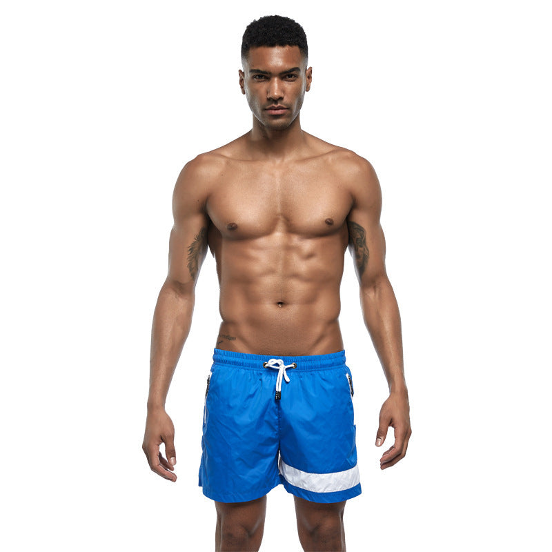 Men's Thin Straight Color Matching Sports Casual Shorts