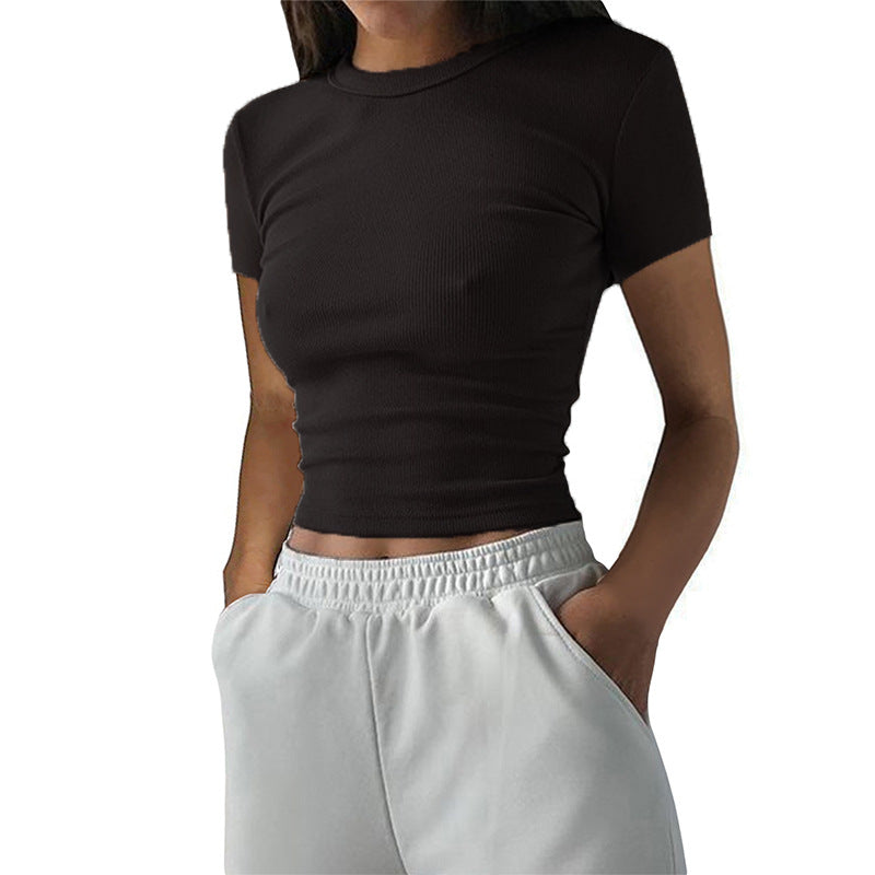 Women's Basic Style Rib T-shirt