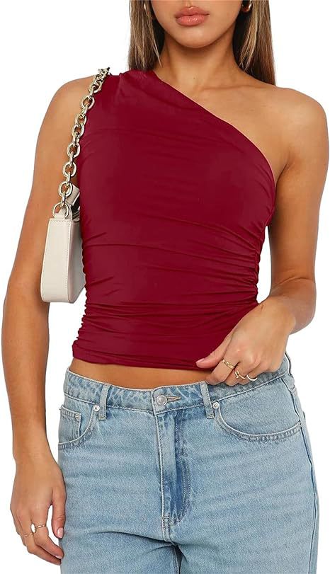 Women's Shoulder Sleeveless T-shirt Design Slim Top