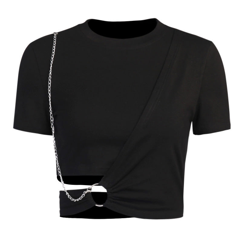 Street Niche Top Irregular Design Short Sleeve