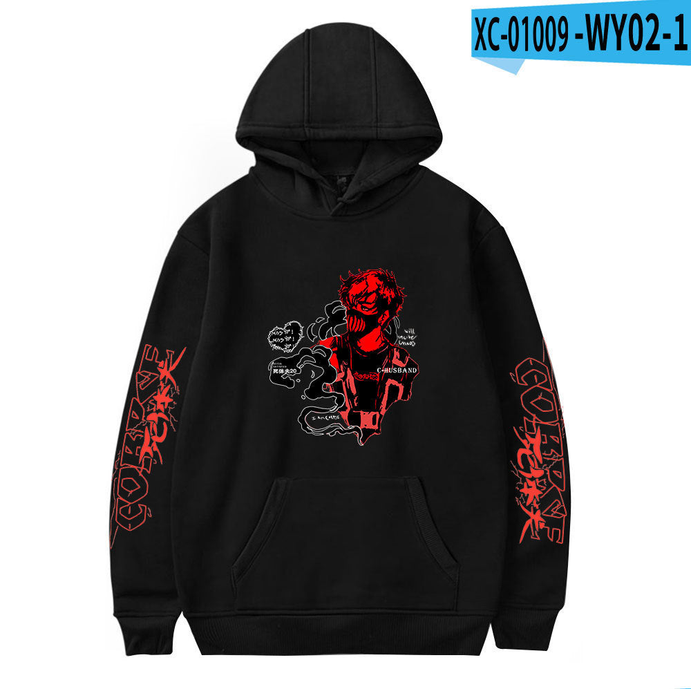 Men And Women Street Trend Velvet Padded Hooded Sweatshirt