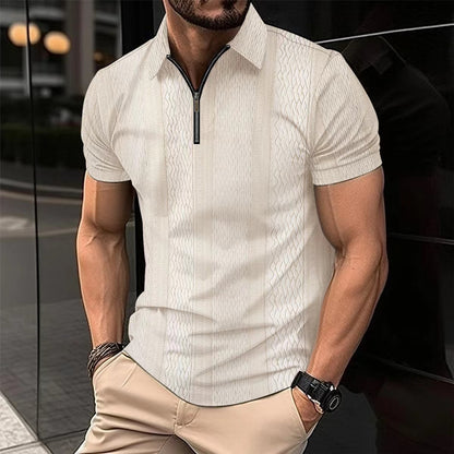 Men's Printing Lapel Button Polo Shirt