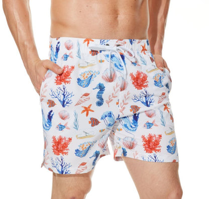 Men's Fashion Boxer Loose Casual Print Beach Pants