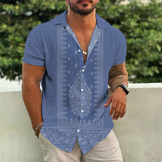 Printed Fashion Short Sleeve Polo Shirt