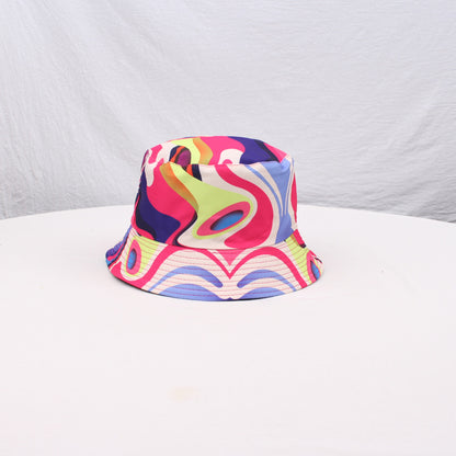 Retro Printed Bucket Hat Korean Style All-matching