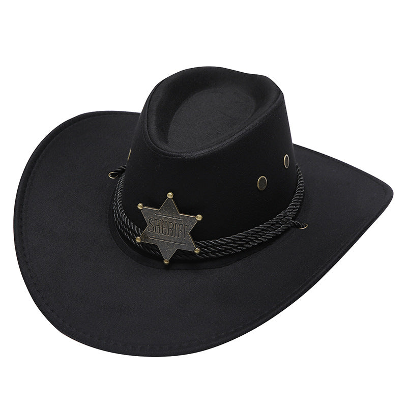 American Trend Three Ropes Chicken Feather Travel Shaping Cowboy Hat