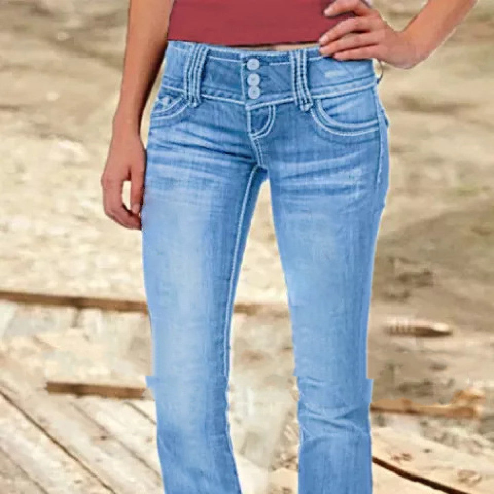 Women's Low Waist Flare Jeans