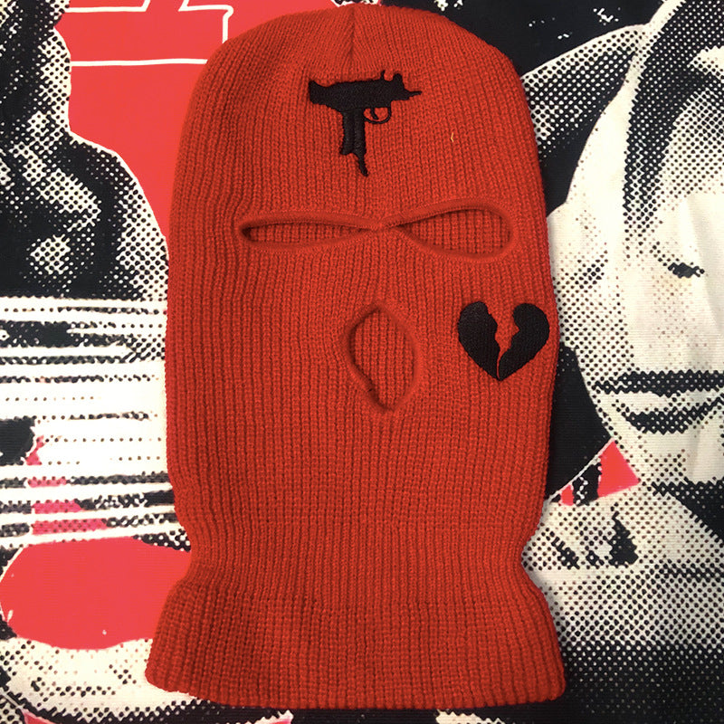 Embroidered Acrylic Three-hole  Ski Mask