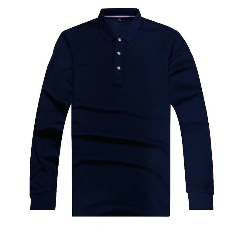 Men's Long Sleeved Polo Shirt Is Loose Breathable And Casual