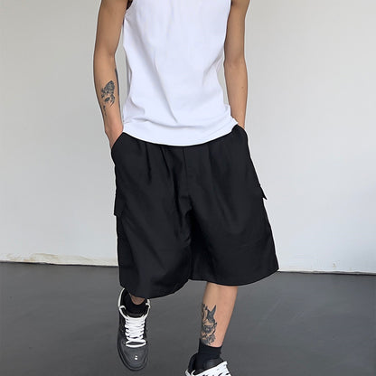 Men's And Women's High-waisted Loose Straight Draped Five-piece Pants