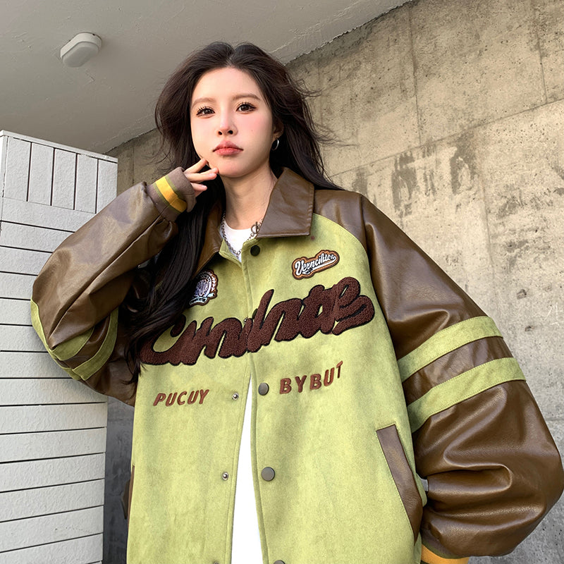 American Baseball Jacket With A Female Design Sense That Is Niche