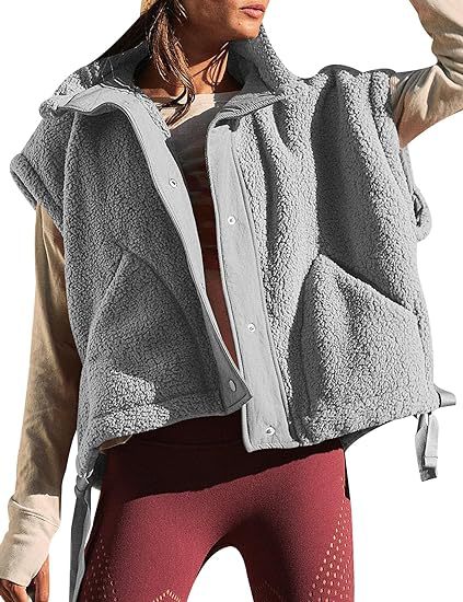 Women's Wool-like Casual Sleeveless Vest Coat