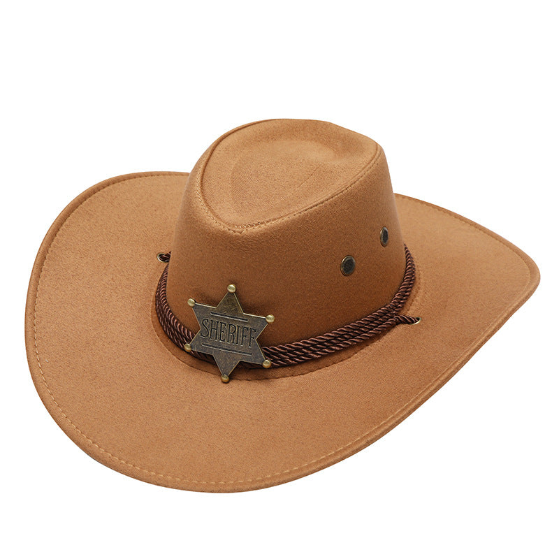 American Trend Three Ropes Chicken Feather Travel Shaping Cowboy Hat