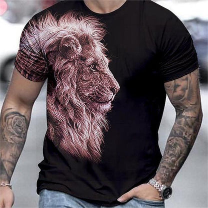 Round Neck Short Sleeve Men's T-shirt