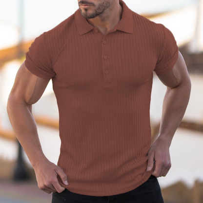 T-shirt Slim Short-sleeved Mercerized Cotton Polo Shirt