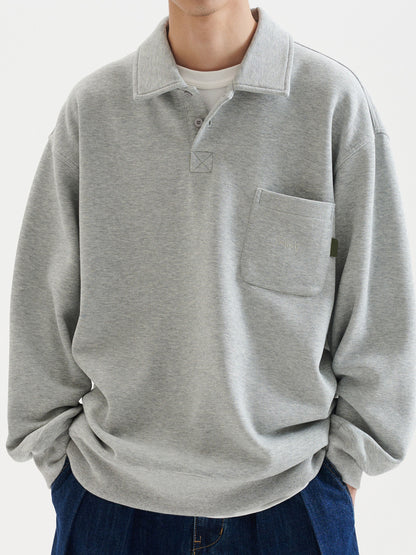 Men's Retro Solid Color Loose Sweater