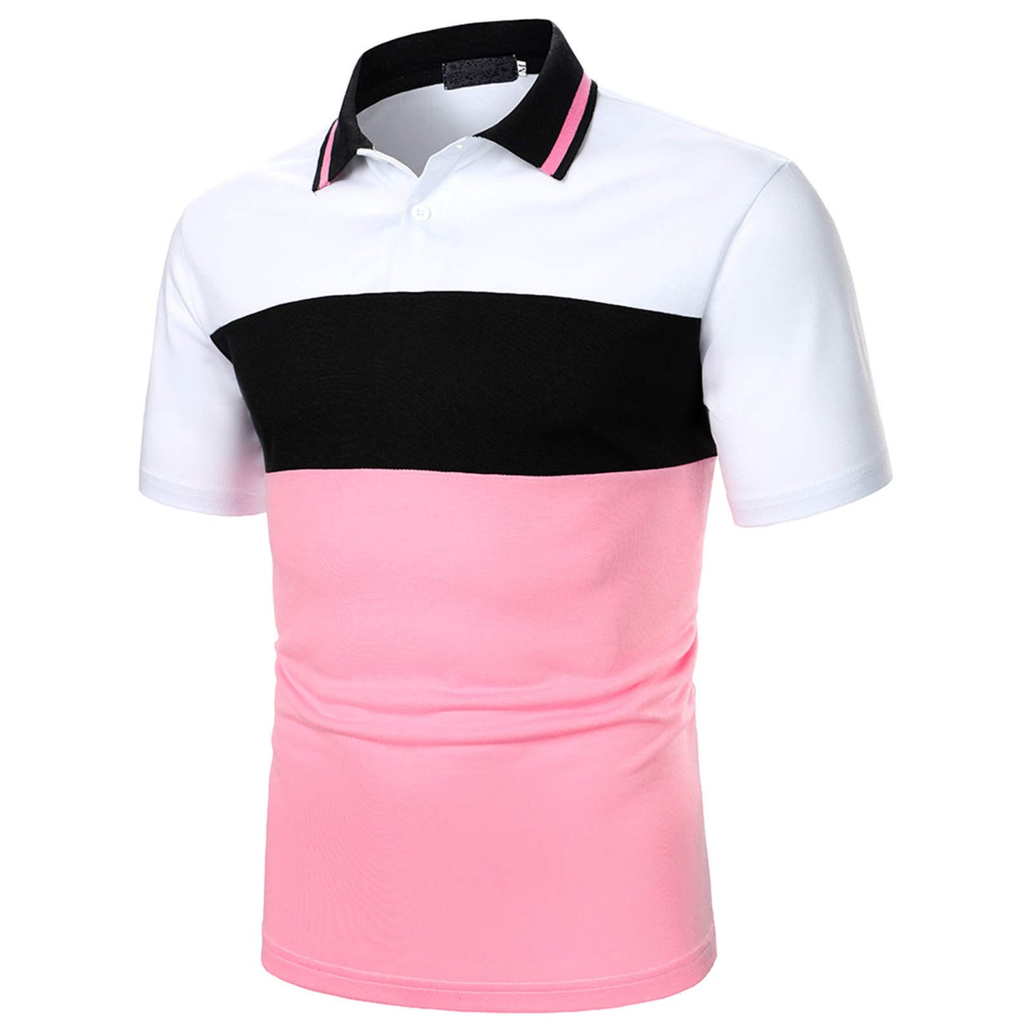 Summer V-neck Muscular Sport Polo Shirts With Solid-color