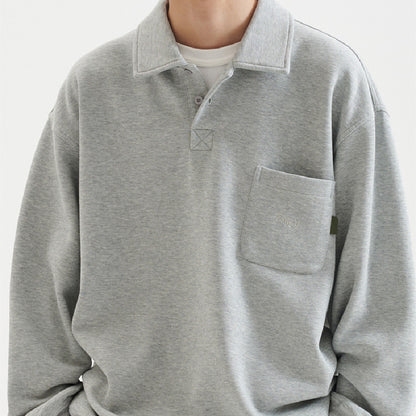 Men's Retro Solid Color Loose Sweater