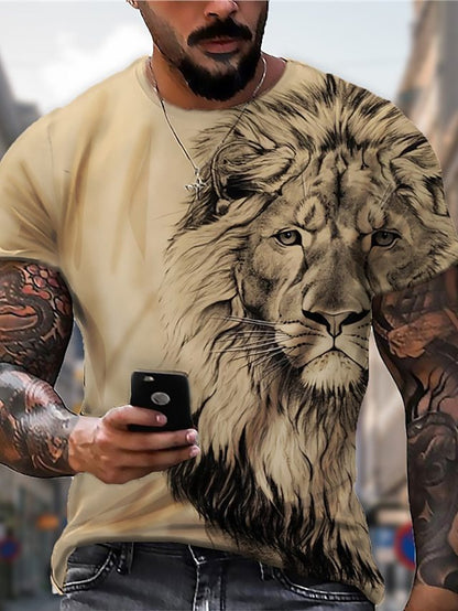 Round Neck Short Sleeve Men's T-shirt