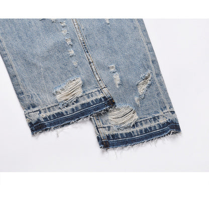 Destroy Insect Bite Men And Women Same Style High Street Fashion Jeans