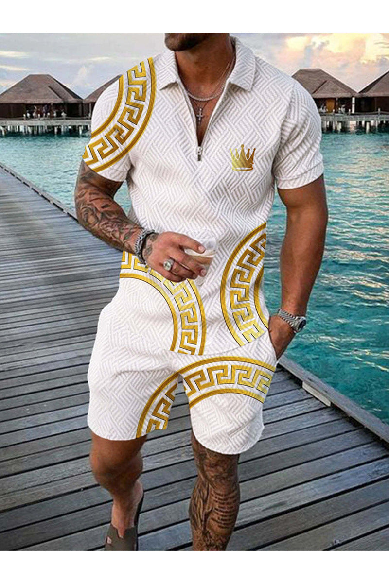 Men's Summer New Polo Shirt Suit Plus Size Fashion