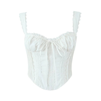 French Sexy Lace Trim Small Sling Vest