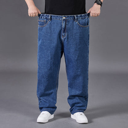 New Summer Men's Loose Straight Trend Jeans