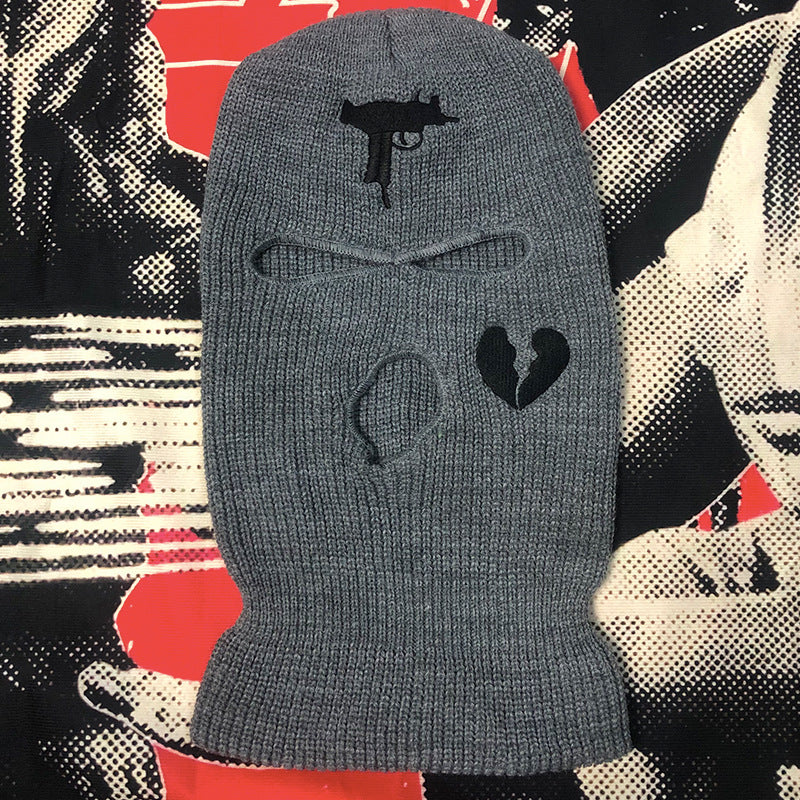 Embroidered Acrylic Three-hole  Ski Mask