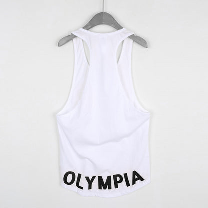 Loose Men's Sports Casual Korean-style Summer Cotton Gym Running Training I-shaped Vest