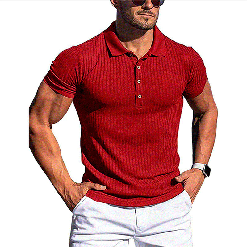 T-shirt Slim Short-sleeved Mercerized Cotton Polo Shirt