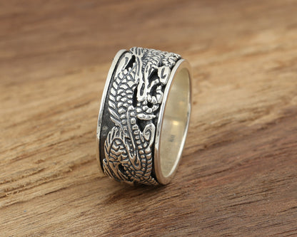 S925 Handmade Vintage Thai Silver Personality Ring Male