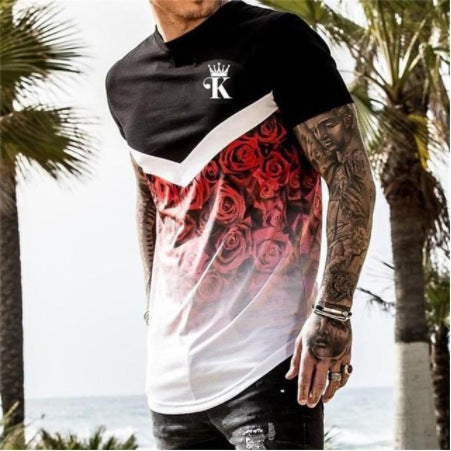 Men's Loose Round Neck Short Sleeve