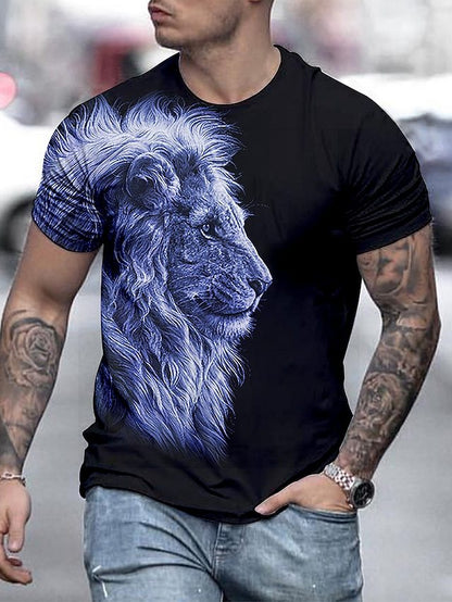 Round Neck Short Sleeve Men's T-shirt