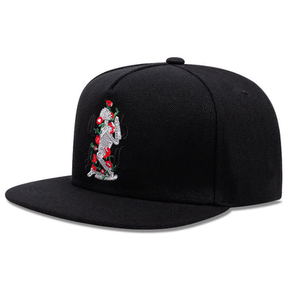 Pure Cotton Embroidery Hip-hop Cap Male