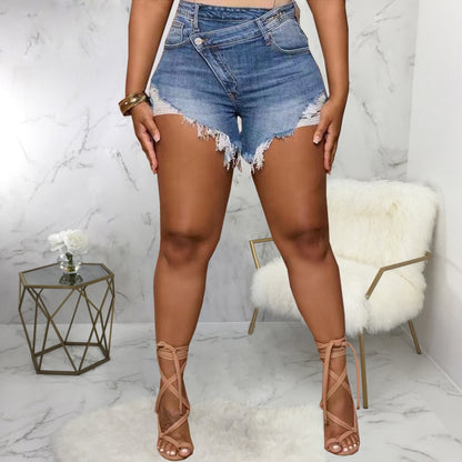 European And American Fashion All-match Slim Stretch Denim Shorts