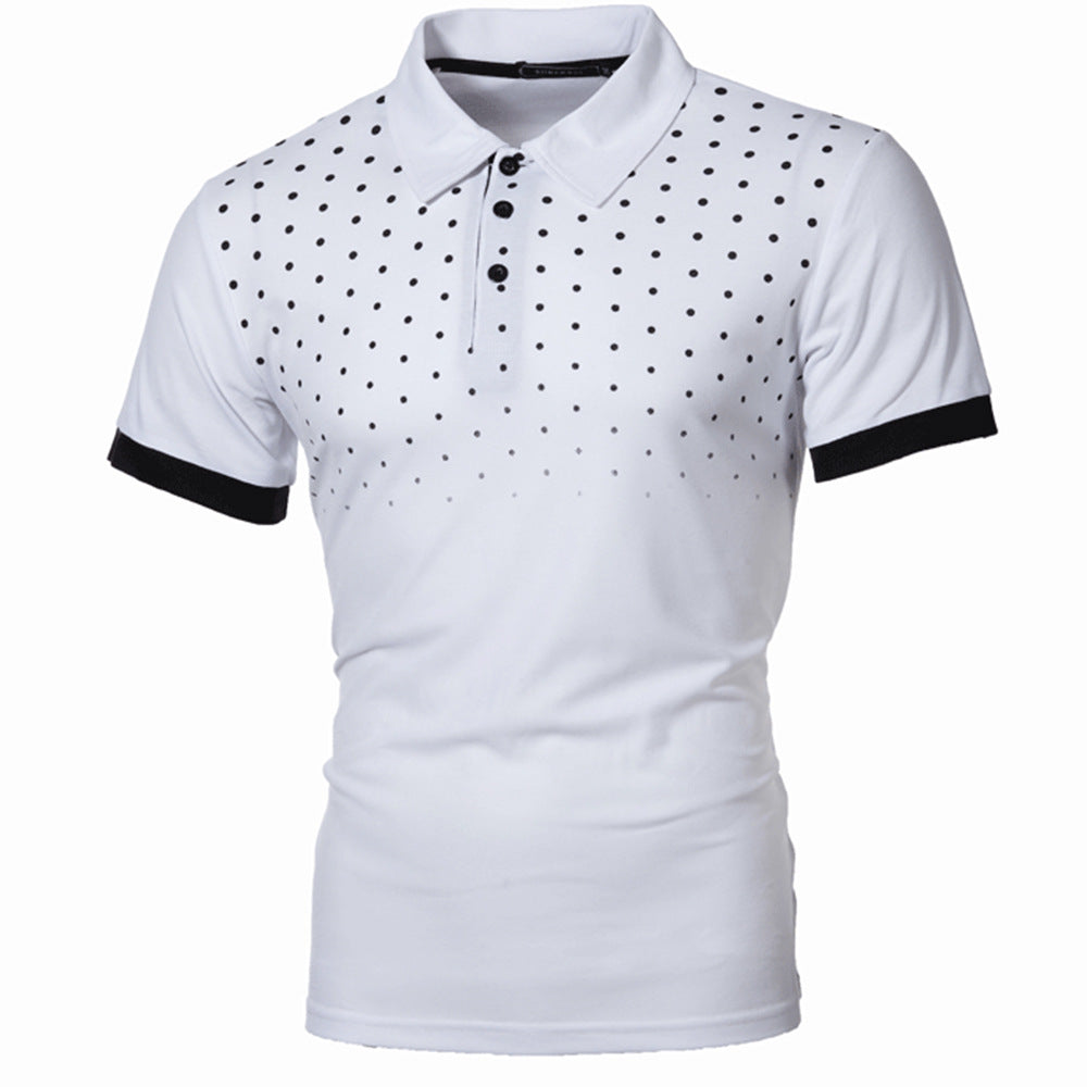 Pure Color Cotton Short-Sleeved Casual Polo Shirt