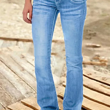 Women's Low Waist Flare Jeans