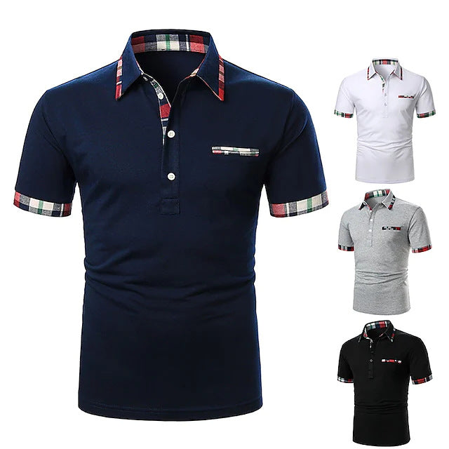 New Style Men's Polo Shirt Short Sleeve Mixed Salad