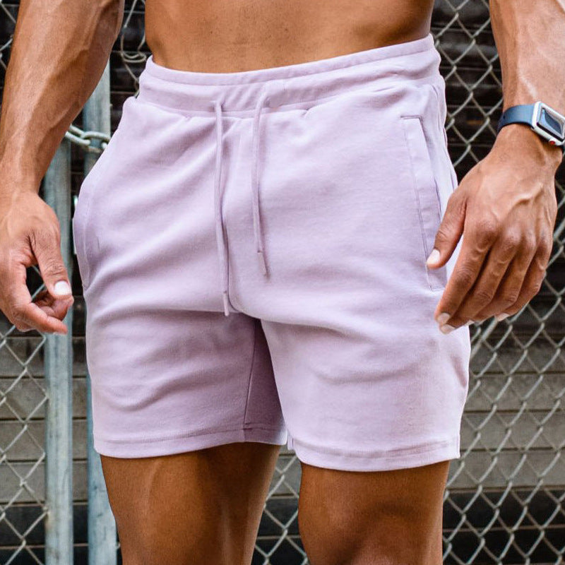 Men's Sports Fitness Casual Shorts Simple Straight Cotton Light Board Split Shorts