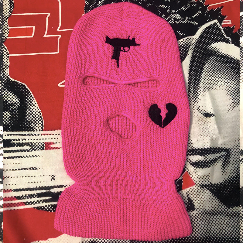 Embroidered Acrylic Three-hole  Ski Mask