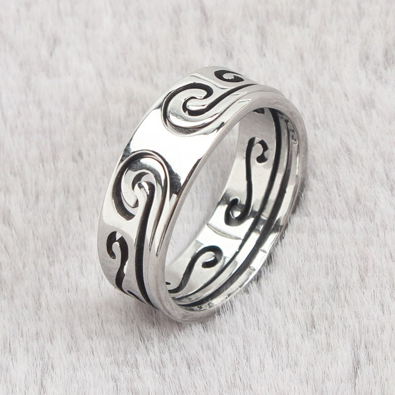 Hollow Hoop Curse Ring Trendy Male Personality Ruyi