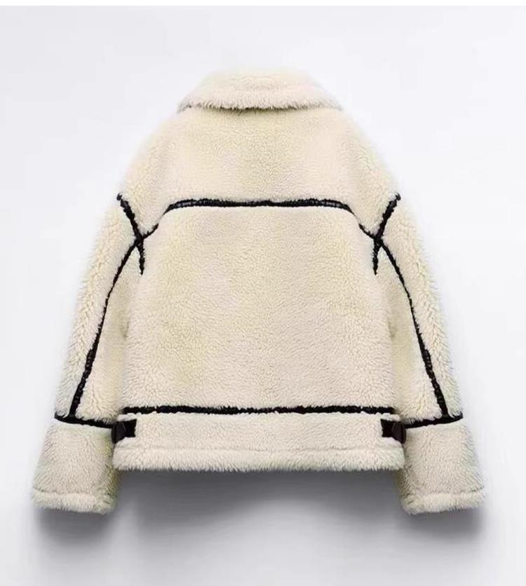 Light Color Women's Lambswool Warm Coat