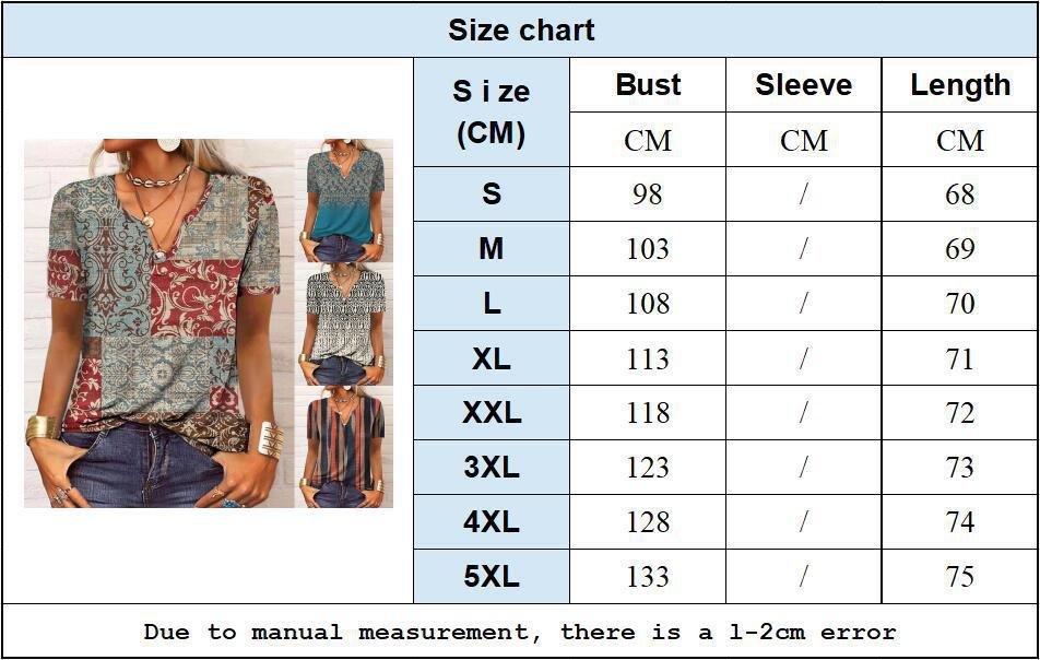 Women's Loose Long-sleeved Floral V-neck Short-sleeved T-shirt Bottoming Shirt