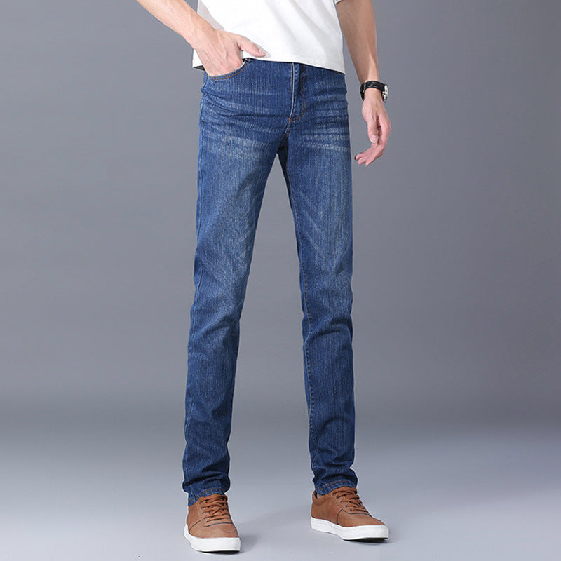 Men's Slim Jeans Business Straight Micro Elastic