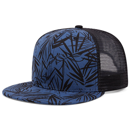 Bamboo Leaf Printing High Street Hiphop Cool Outdoor Sports Natural Pastoral Style Flat-brimmed Cap