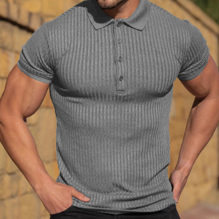 T-shirt Slim Short-sleeved Mercerized Cotton Polo Shirt